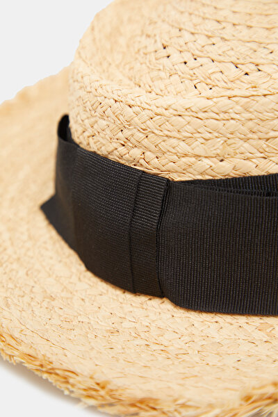 BLACK WICKER HAT 3