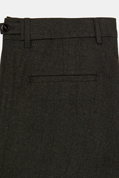 DARK GREEN HERRINGBONE TROUSERS 9