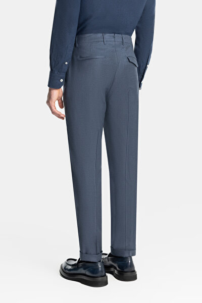 TEK PİLELİ TWILL YÜN PANTOLON 4