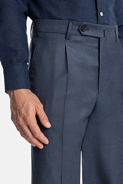 TEK PİLELİ TWILL YÜN PANTOLON 5