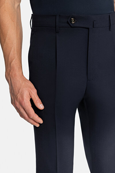 TEK PİLELİ BELİ LASTİKLİ VE İPLİ SERJ PANTOLON 5