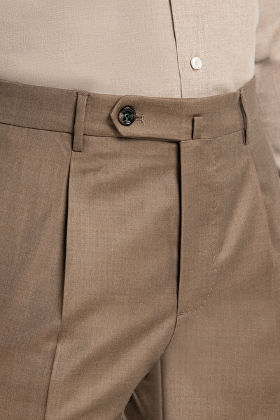 TEK PİLELİ TWILL YÜN PANTOLON 5