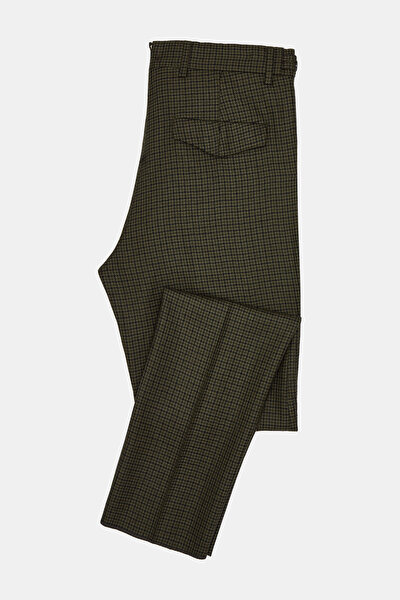 KHAKI PIED DE POULE TROUSERS 8