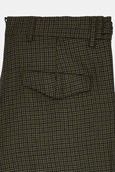 KHAKI PIED DE POULE TROUSERS 9