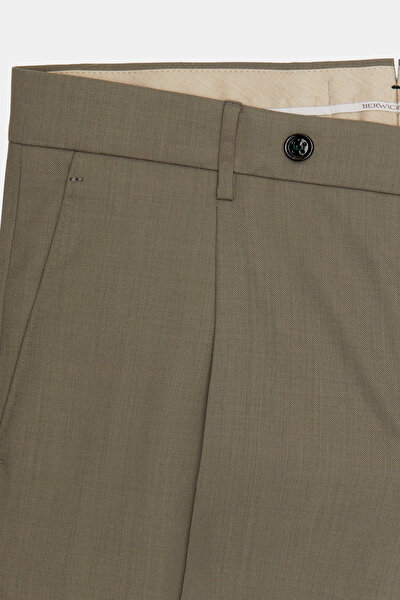 TEK PİLELİ BELİ LASTİKLİ VE İPLİ SERJ PANTOLON 9