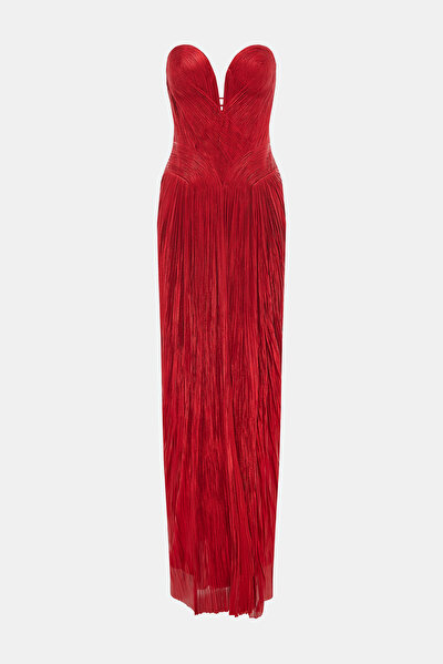 RED SLEEVELESS DRESS 8