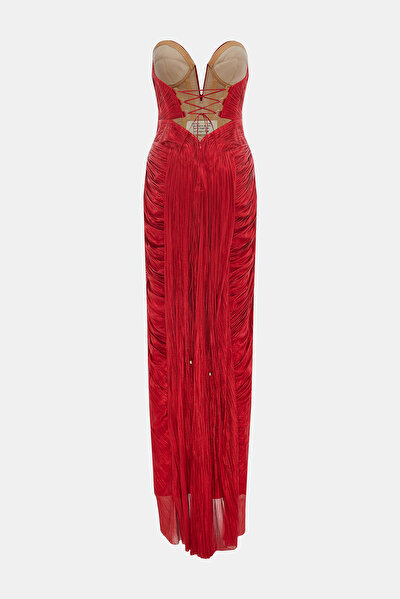RED SLEEVELESS DRESS 9