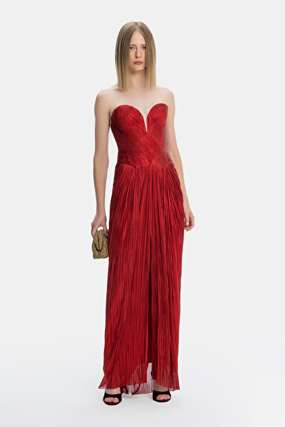 RED SLEEVELESS DRESS 4
