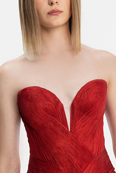 RED SLEEVELESS DRESS 5