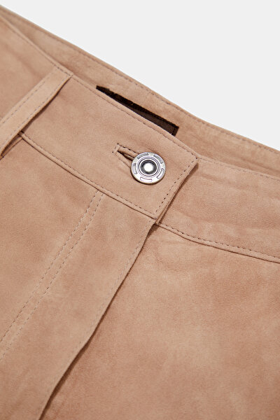 BEIGE WIDE LEG TROUSERS 3