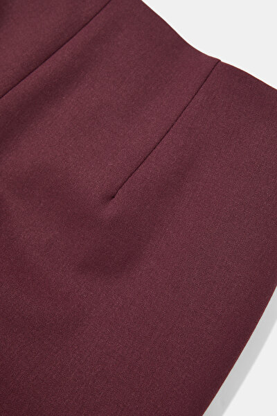 MAROON SKINNY LEG TROUSERS 4