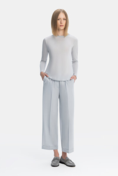 GREY BASIC / ROUND NECKLINE LONG SLEEVE TSHIRT 5
