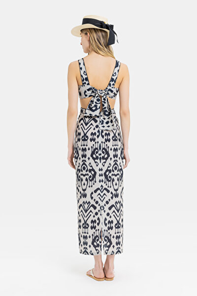ECRU SLEEVELESS SUSPENDER DRESS 3