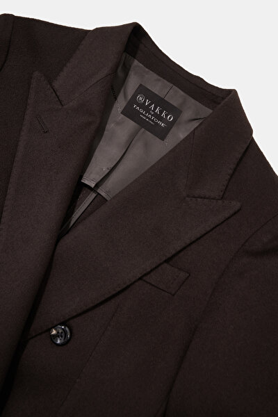 BROWN SURPLICE NECKLINE (CROSS-OVER NECKLINE) JACKET 9