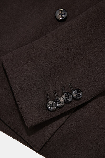 BROWN SURPLICE NECKLINE (CROSS-OVER NECKLINE) JACKET 10