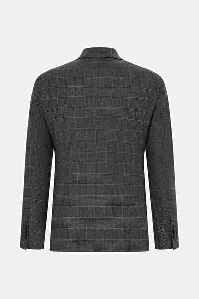 GREY SURPLICE NECKLINE (CROSS-OVER NECKLINE) WOOL/CASHMERE SUIT 9
