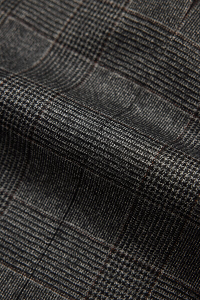 GREY SURPLICE NECKLINE (CROSS-OVER NECKLINE) WOOL/CASHMERE SUIT 13