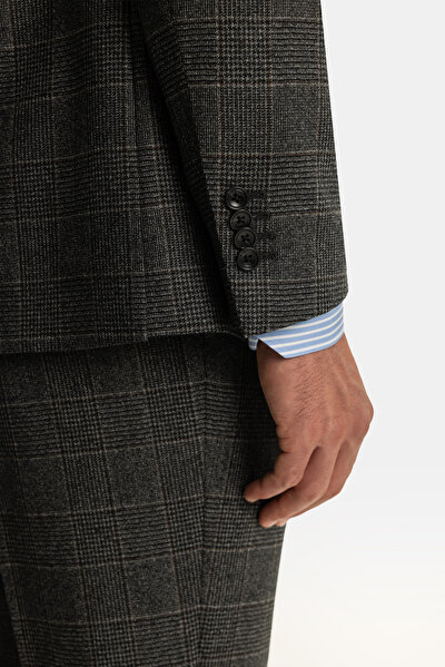 GREY SURPLICE NECKLINE (CROSS-OVER NECKLINE) WOOL/CASHMERE SUIT 4