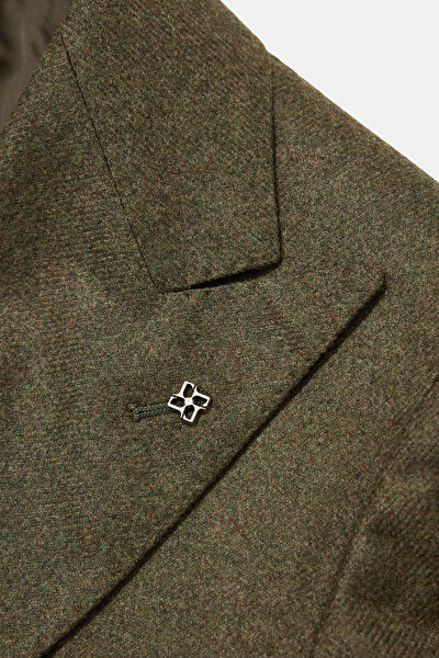 DARK GREEN SURPLICE NECKLINE (CROSS-OVER NECKLINE) JACKET 9