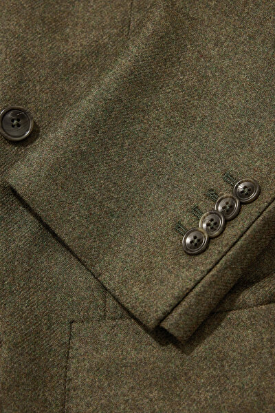 DARK GREEN SURPLICE NECKLINE (CROSS-OVER NECKLINE) JACKET 10