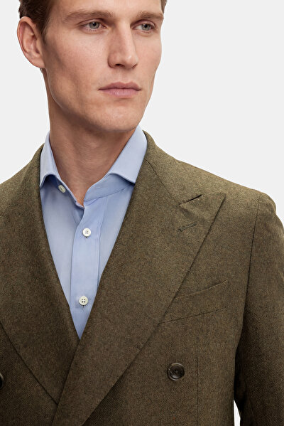 DARK GREEN SURPLICE NECKLINE (CROSS-OVER NECKLINE) JACKET 5