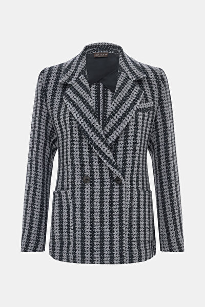 GREY SURPLICE NECKLINE (CROSS-OVER NECKLINE) JACKET 8