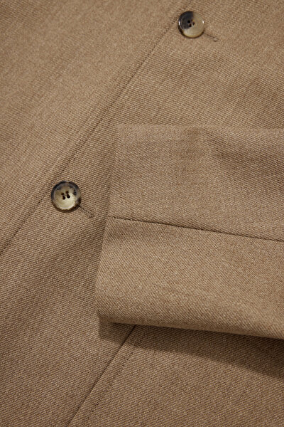 BEIGE WOOL/SILK COAT 9
