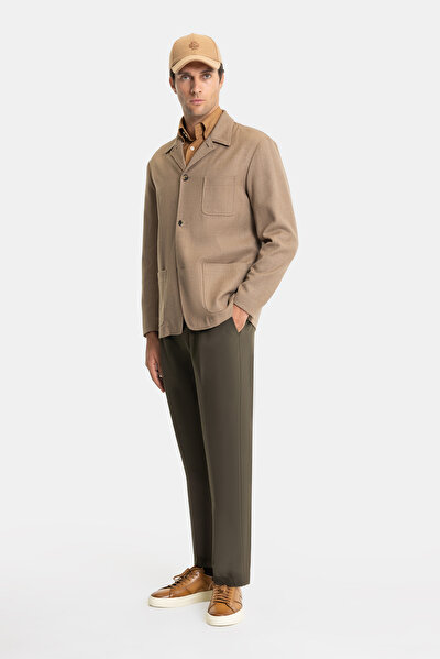 BEIGE WOOL/SILK COAT 5