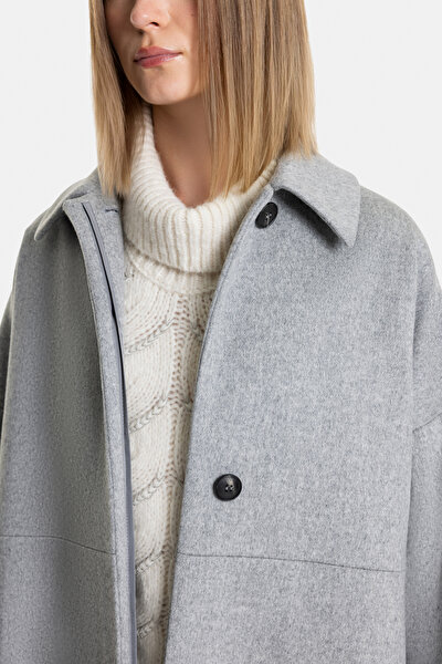 LIGHT GREY REEFER JACKET 4