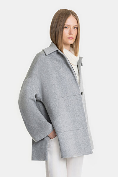 LIGHT GREY REEFER JACKET 5