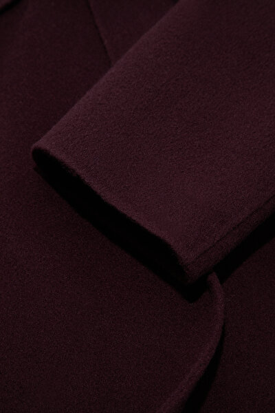 BORDO YÜN MANTO 13