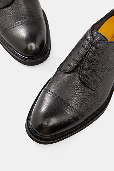 BLACK LEATHER SHOES 4