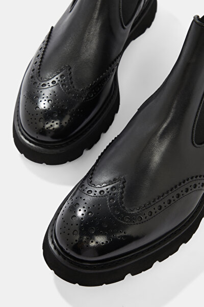BLACK LEATHER BOOT 5