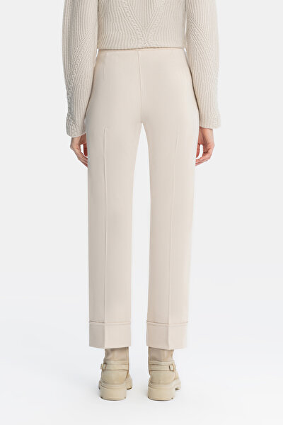 BEIGE STRAIGHT CUT TROUSERS 3