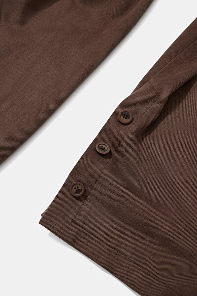 DARK BROWN STRAIGHT CUT TROUSERS 9