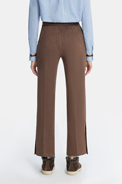 DARK BROWN STRAIGHT CUT TROUSERS 4