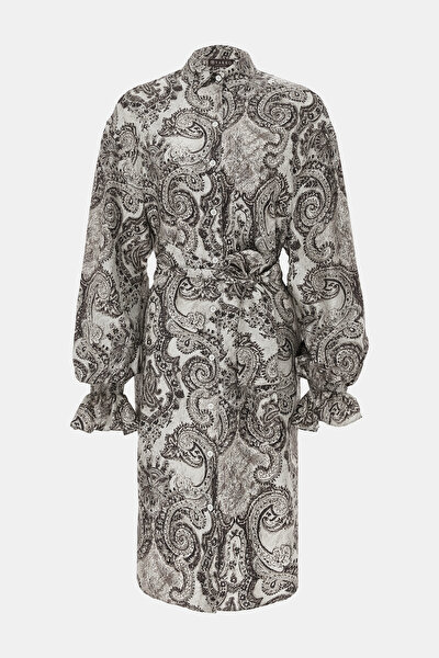 BEIGE LONG SLEEVE DRESS 5
