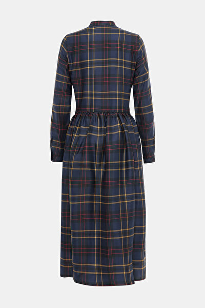 NAVY BLUE LONG SLEEVE MIDI DRESS 5
