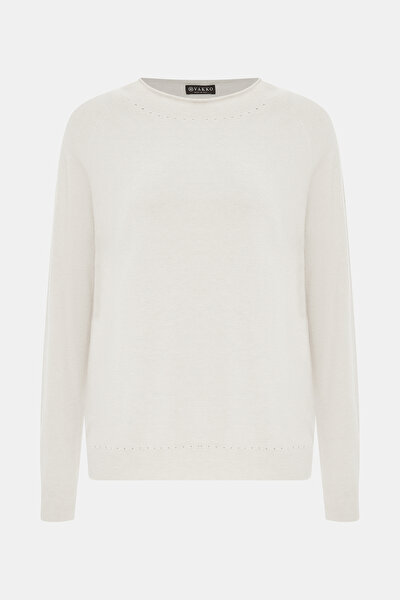 BEIGE ROUND NECKLINE TRICOT 4