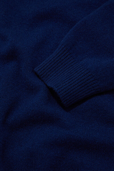 NAVY BLUE BASIC / ROUND NECKLINE TRICOT 8