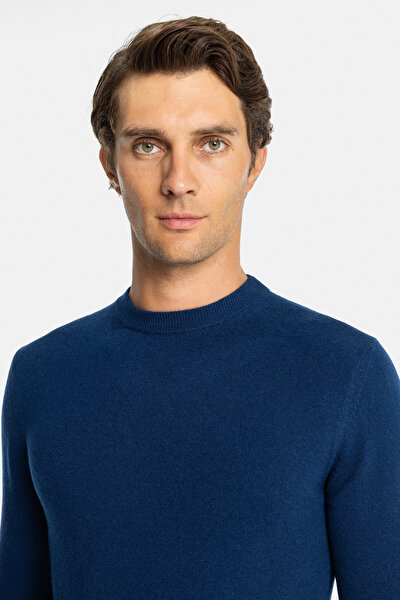 NAVY BLUE BASIC / ROUND NECKLINE TRICOT 3