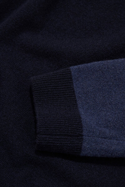 DARK BLUE BASIC / ROUND NECKLINE TRICOT 4