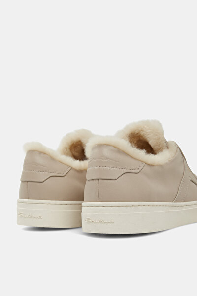 BEIGE ECO FUR SHOE 4