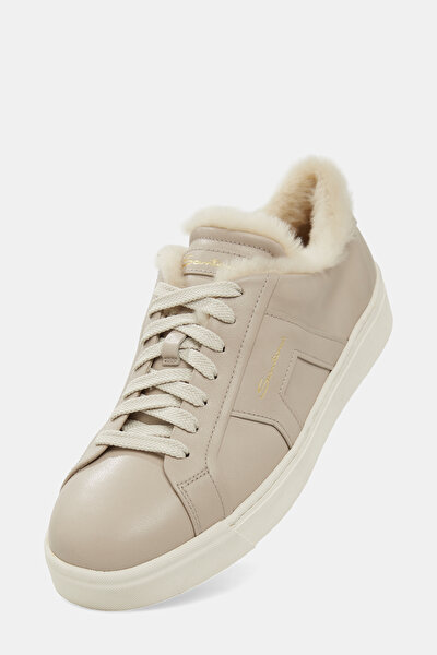 BEIGE ECO FUR SHOE 5