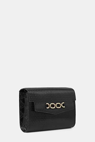 BLACK MONOGRAM LEATHER BAG 3