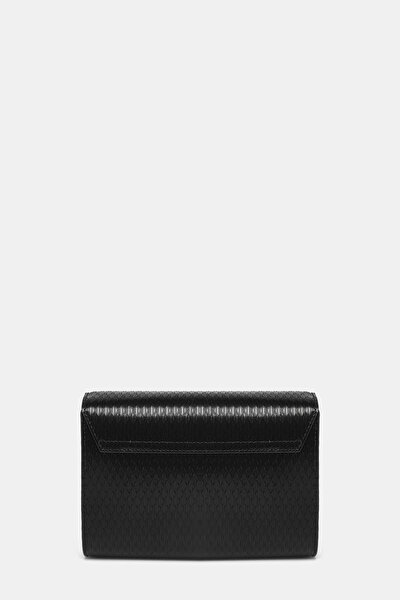 BLACK MONOGRAM LEATHER BAG 4