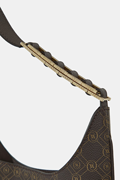 BEIGE MONOGRAM LEATHER BAG 5