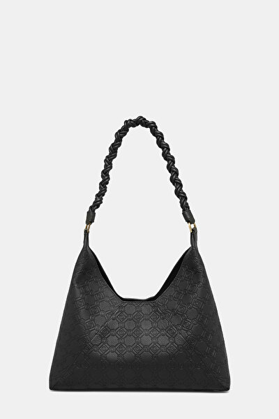 BLACK MONOGRAM LEATHER BAG 3