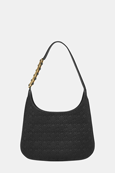 BLACK MONOGRAM LEATHER BAG 3