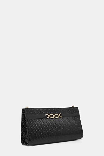 BLACK MONOGRAM LEATHER BAG 3